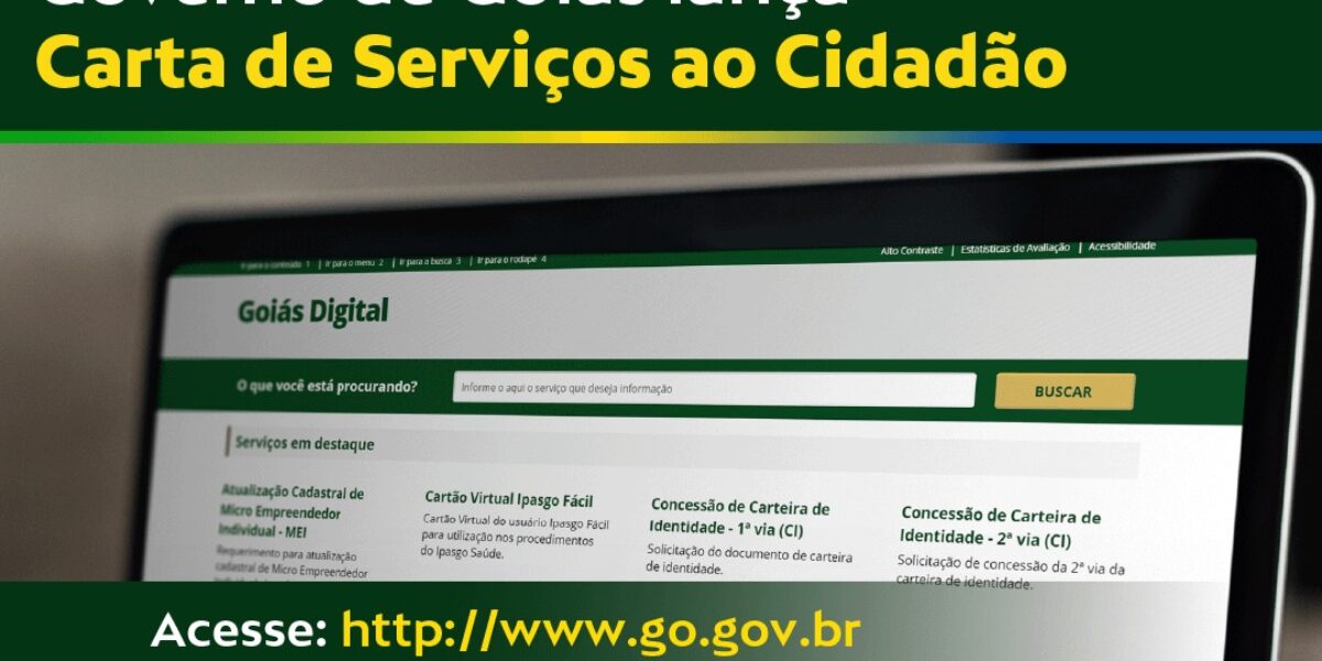 Governo de Goiás publica Carta de Serviços ao Cidadão