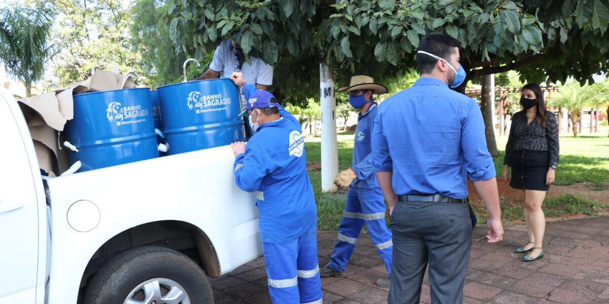 Luziânia recebe do governo de Goiás lavatórios   para ajudar no combate à Covid-19