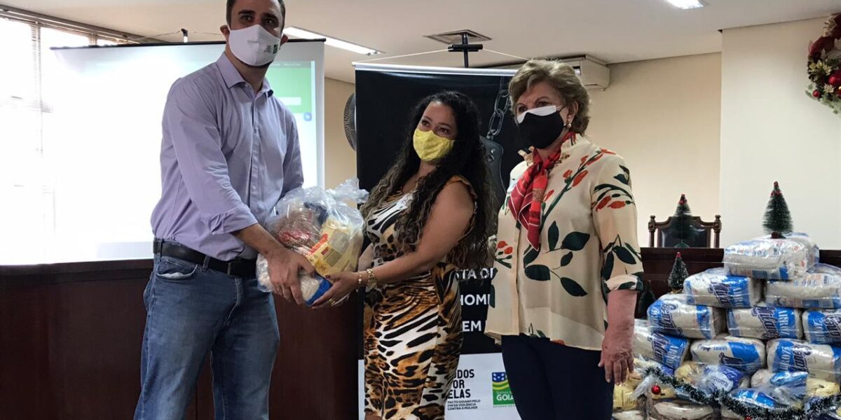 Governo de Goiás entrega cestas básicas a instituições que atuam no combate à violência doméstica