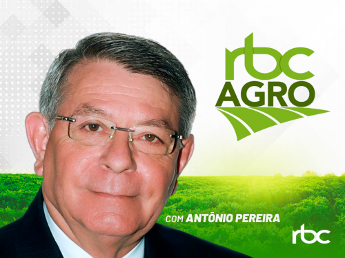 Arte do programa RBC Agro com a foto do apresentador Antônio Pereira
