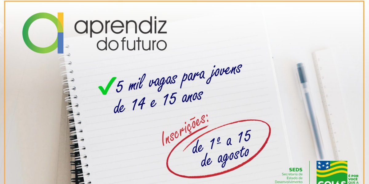 Programa Aprendiz do Futuro abre cinco mil vagas para qualificação de adolescentes