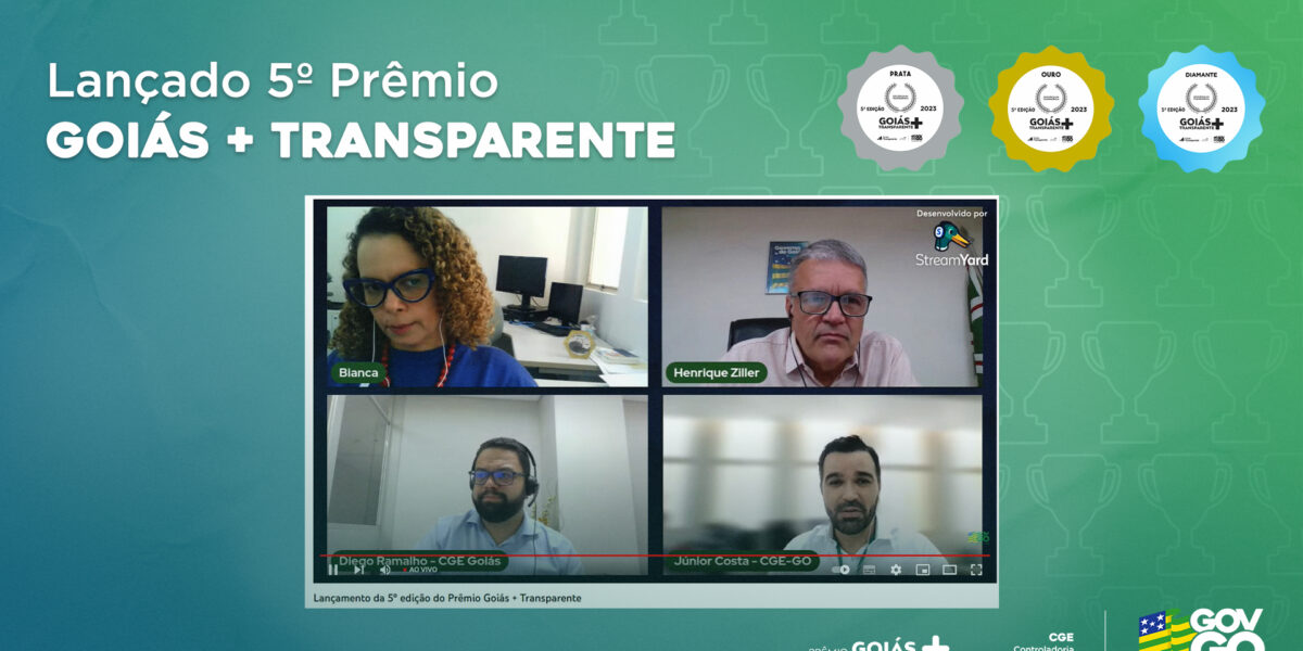 Controladoria-Geral lança 5ª edição do Prêmio Goiás Mais Transparente