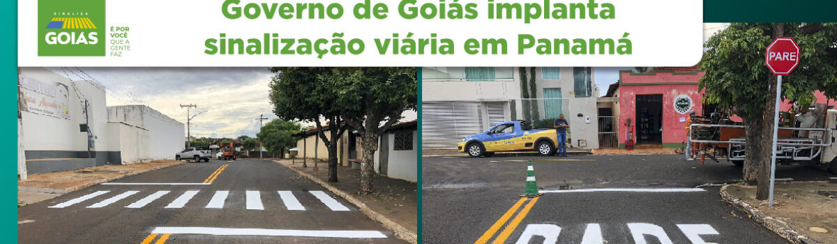 Governo de Goiás implanta sinalização viária em Panamá