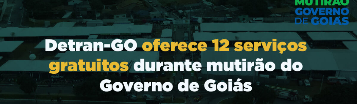 Detran-GO oferece 12 serviços gratuitos durante mutirão do Governo de Goiás