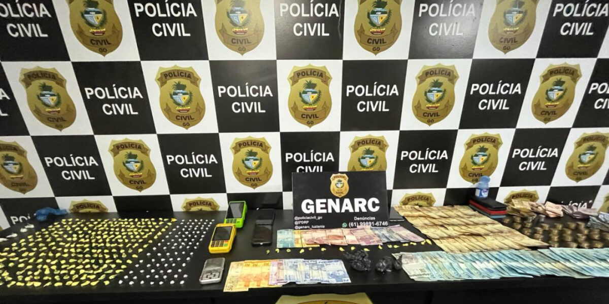 PCGO cumpre mandados de prisão, busca e apreensão em operação contra o tráfico de drogas